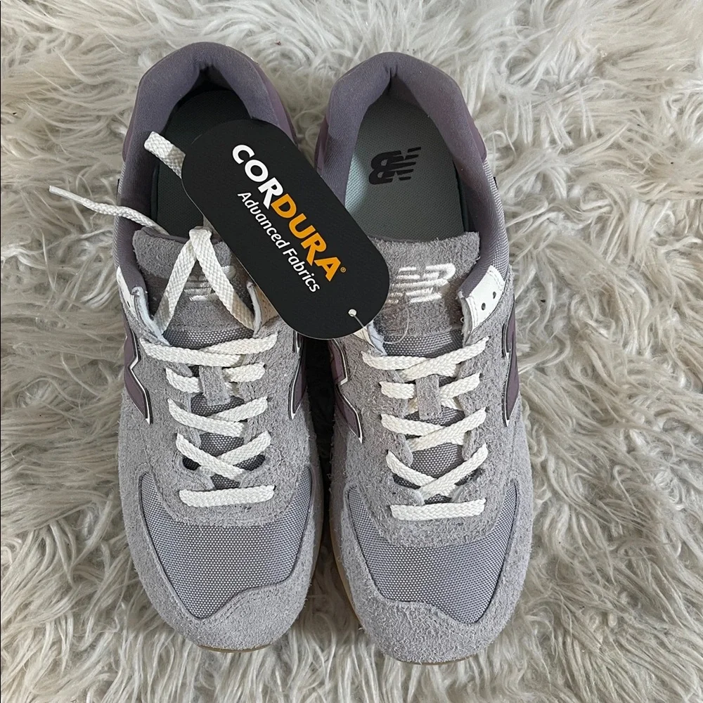 NEW BALANCE UNISEX U574YGD Rain Cloud Grey GREY & PURPLE SIZE 11.5 NEW - Picture 5 of 16